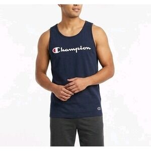 Boys  Champion Classic Script Tank Top  Navy Blue Size XL